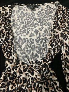 Leopard Print Long Sleeve Bodysuit