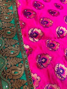 Beautiful Pink Banarasi Silk Saree