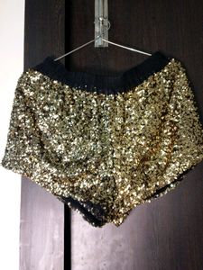 Sparkly Gold Sequin Shorts