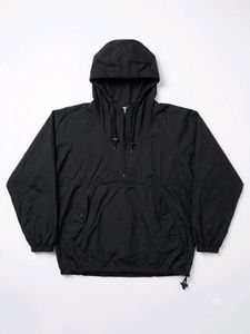 Black Hooded Anorak Jacket