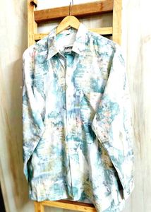Stylish Printed Oversized Shirt Size-46