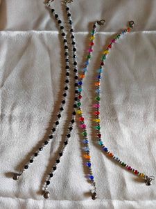 Beaded Anklets with Bells