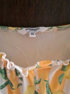 Cute Lemon Print Summer Dress
