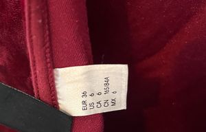 H&amp;M divided burgundy velvet skater party dress