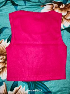 Shein Square Neck Sleeveless Typographic Print Fit
