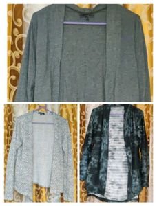 3 different types of Tie-Dye Open Front Cardigan