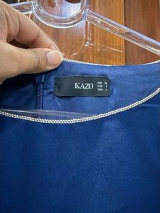 Kazo Blue Embellished dress