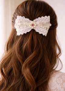 Elegant Lace Bow Hair Clip