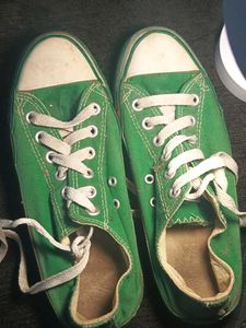 Green Canvas Sneakers