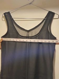 Transparent Sheer Black Slip
