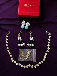 Set of 1 Necklace,2 earrings,1 bracelet