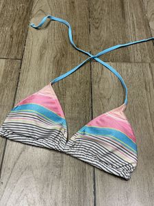 Colorful Striped Bikini Top