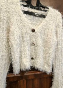 Cozy Fuzzy Button-Up Cardigan