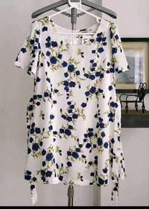 Charming Floral Print Mini Dress