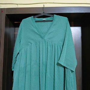 Teal Textured Kurta
