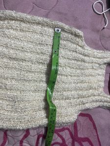 Cream Knit Sleeveless Top
