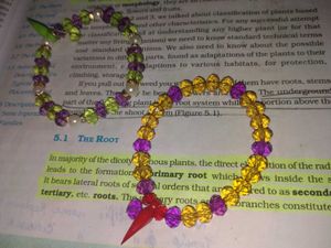 Handmade Colourful Beaded Bracelet With Charm Set