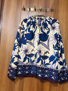 Blue Floral Printed coord set