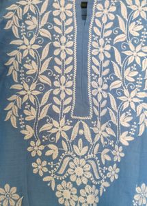 Blue Chikenkari Kurti