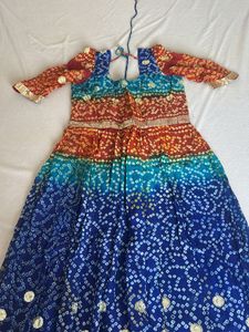 Vibrant Bandhani Print Anarkali Dress
