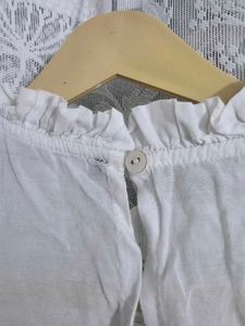 Vero moda White Lace Detail High Neck Top