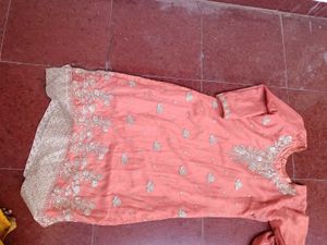 Elegant Peach Kurta Set with Dupatta