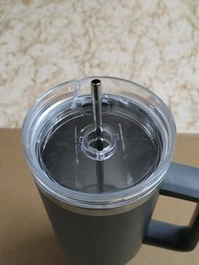 Durable Tumbler with Handle &amp; Straw