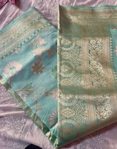 New Cotton Silk Saree with Blouse (Women’s)