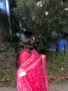 Elegant Anarkali Pink Kurta Set with Dupatta