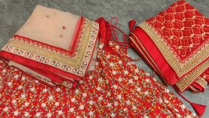 bride hand work lengha choli