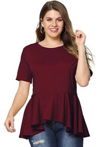 Maroon Peplum Top