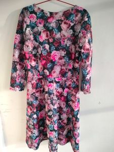 Dorothy Perkins Floral Flare Dress Size L