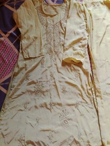 Crepe yellow Suit 3pc XL