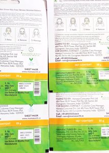 Combo Of 🤩 4 mamaearth Ubtan Sheet Mask(Brand New