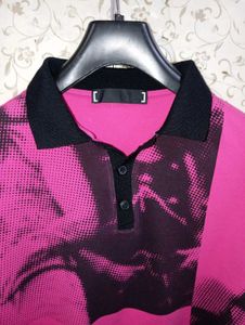 [ OFOTD ] Men's Pink Graphic Print Polo T-Shirt