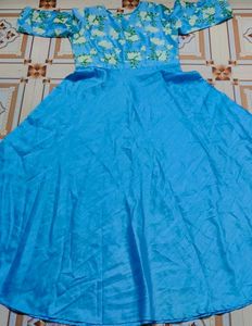 Stunning Blue Floral Ethnic Gown
