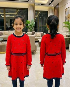 Polo Sport Girls Red Winter Knitted Dress / Frock