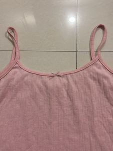 Cute Pink Ribbed Tank Top