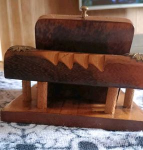 Wooden Coaster Set with Holder