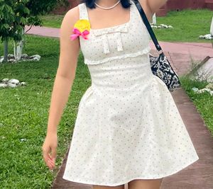 Charming Polka Dot Fit & Flare Dress
