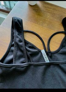 Ribbed Black Tank Top