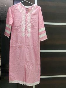Sale-- Pink Embroidered Kurta