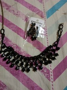 Elegant Black Beaded Choker Necklace