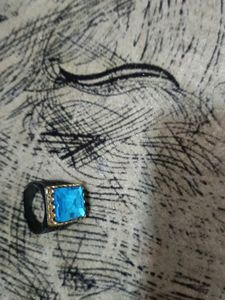 Ring With Blue Big Stone