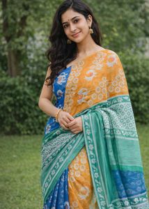 Vibrant Chiffon brasso saree