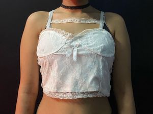 White Lace Corset Top