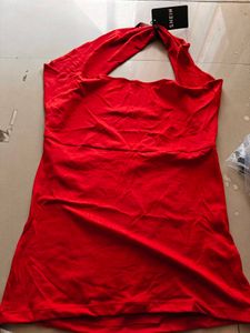 Red Halter Neck Top