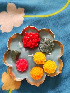 Decorative scented Candles marigold lotus u