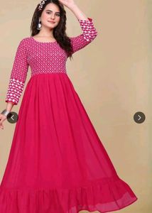 Beautiful Pink Ethnic Gown