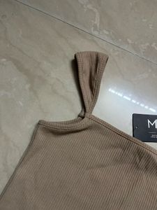 Beautiful beige and tan colour crop top